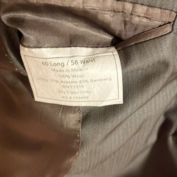 Joseph & Feiss Gold Label Olive Pinstripe 2 piece suit. 60L - Picture 7 of 14